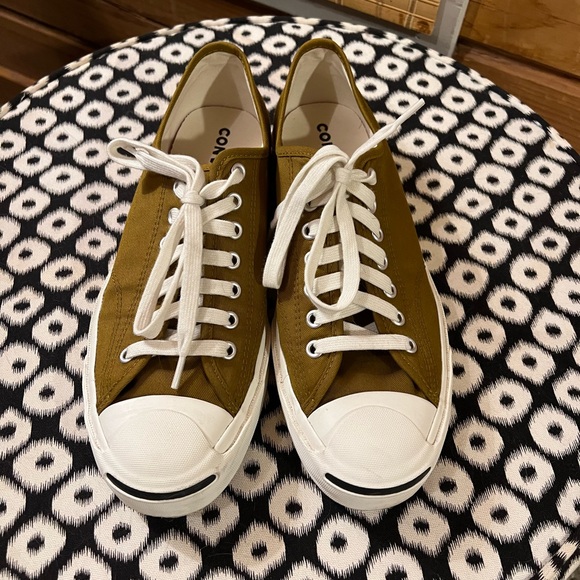 Olive Brown Jack Purcell Lowtop Converse Shoes - Picture 4 of 9